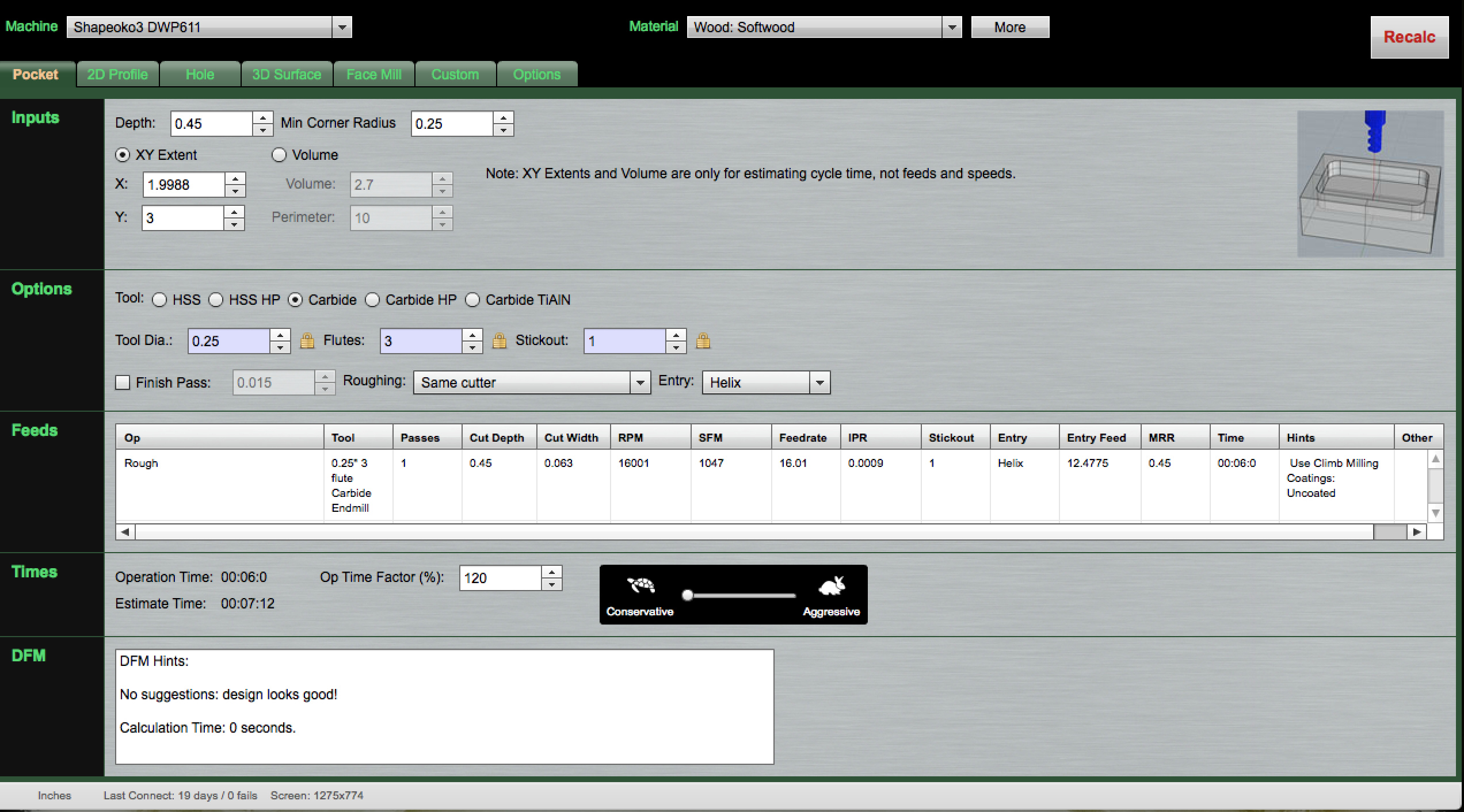 G-Wizard CAD/CAM results... does this make sense? - Unsupported - Carbide  3D Community Site