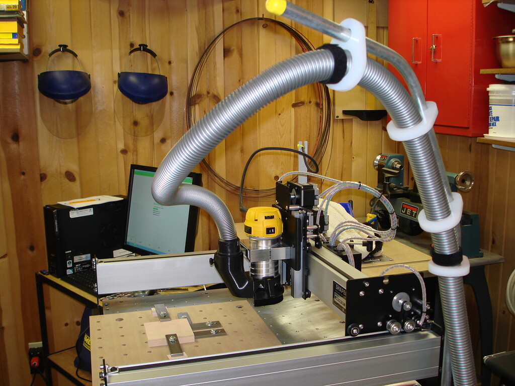 Support for dust collection hose Shapeoko 3 Shapeoko Carbide 3D