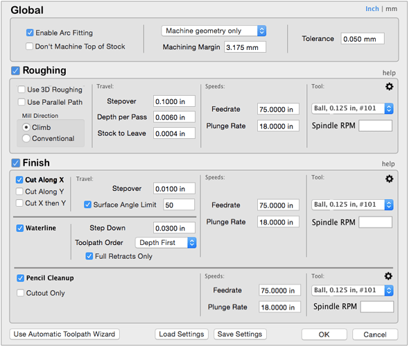 meshcam 6 how to specify rpm