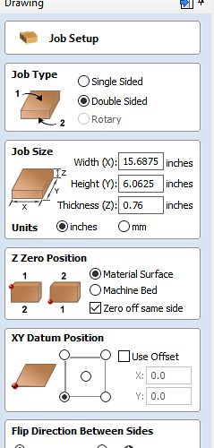 vectric vcarve pro how do i offset my z axis