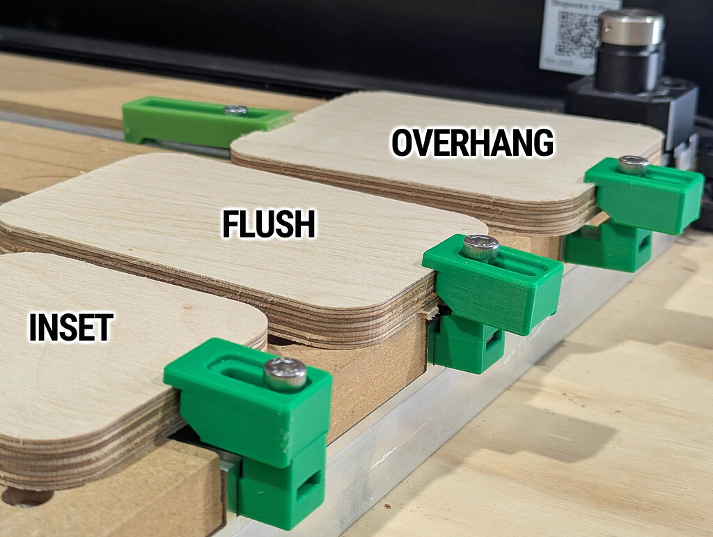 Front & Back Edge Clamp for Shapeoko CNC Hybrid Table (3D Printed