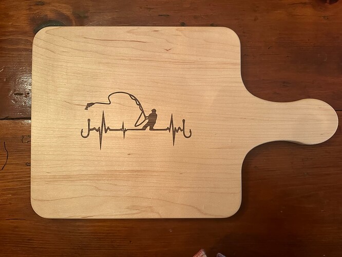 Fly Fisherman Heart Beat Board