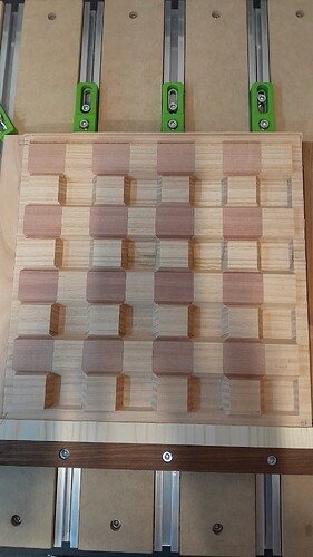 First inlay chamfered