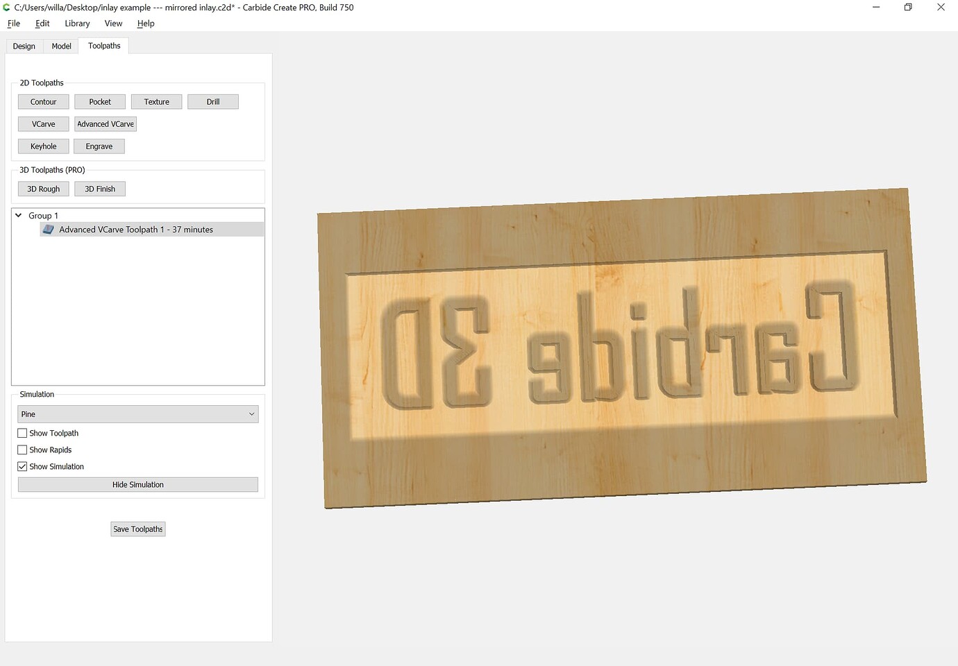 Inlay mode for Carbide Create Carbide Create Carbide 3D Community Site