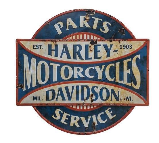 Vintage HD service sign