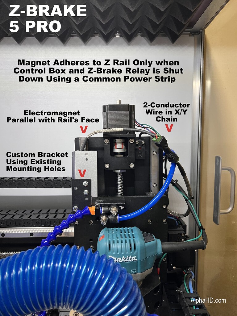 5 Pro Spindle Table Crash at CNC Power Down, DIY Z-BRAKE