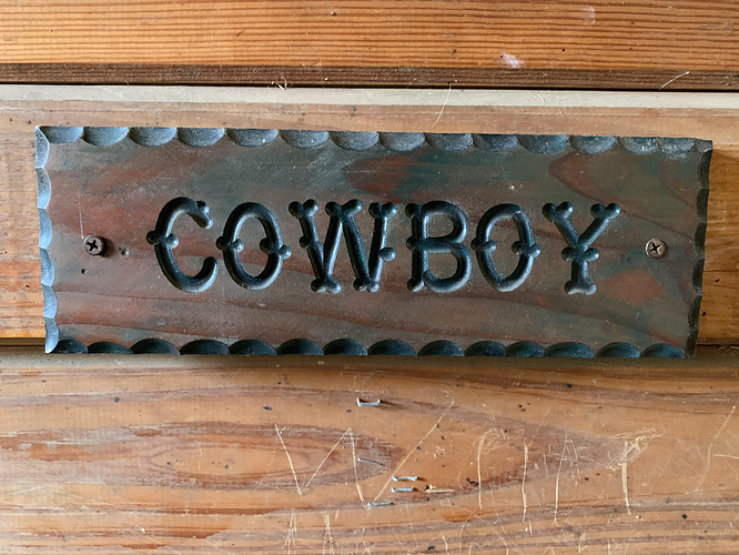 cowboy stall nameplate