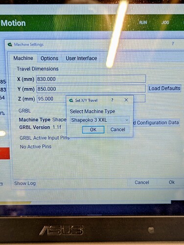 Machine Settings