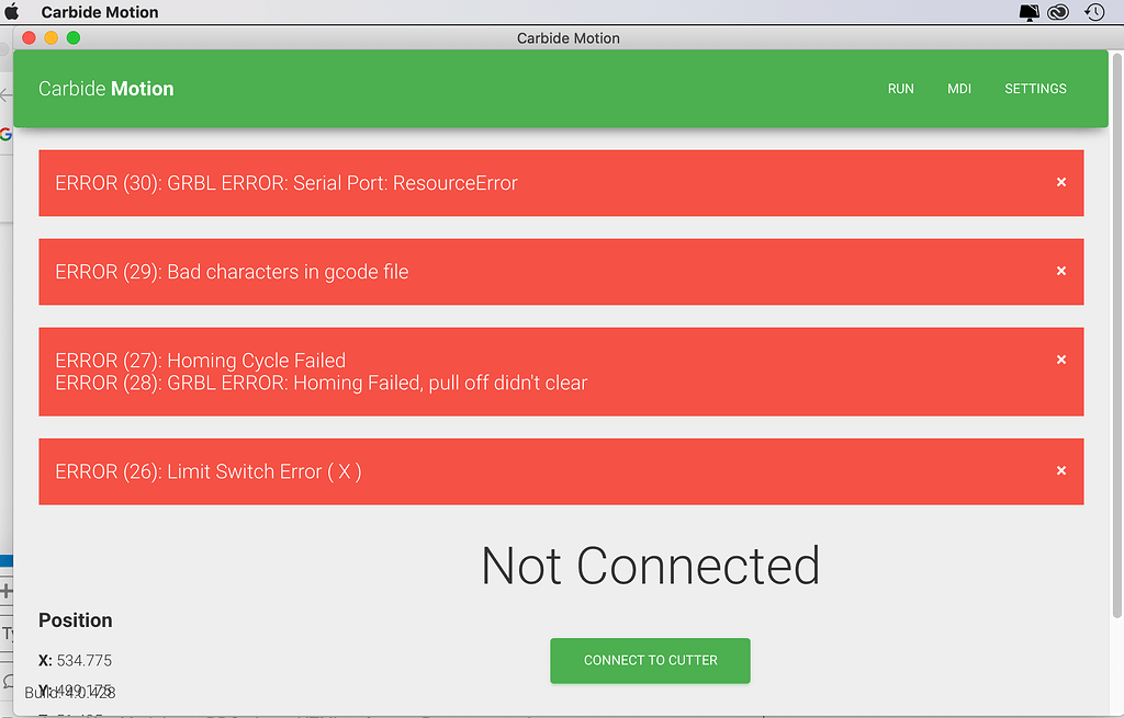 Limit Switch Error (x) on S3 XXL Carbide 3D Community Site