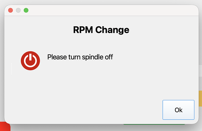 FR Spindle off Alert