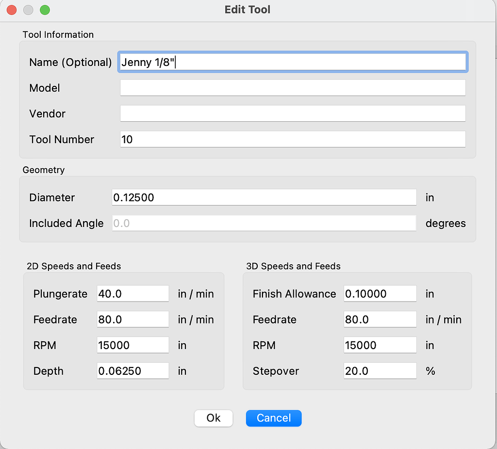 Entering Other Tools Into Tool Database In Carbide Create Pro - No ...