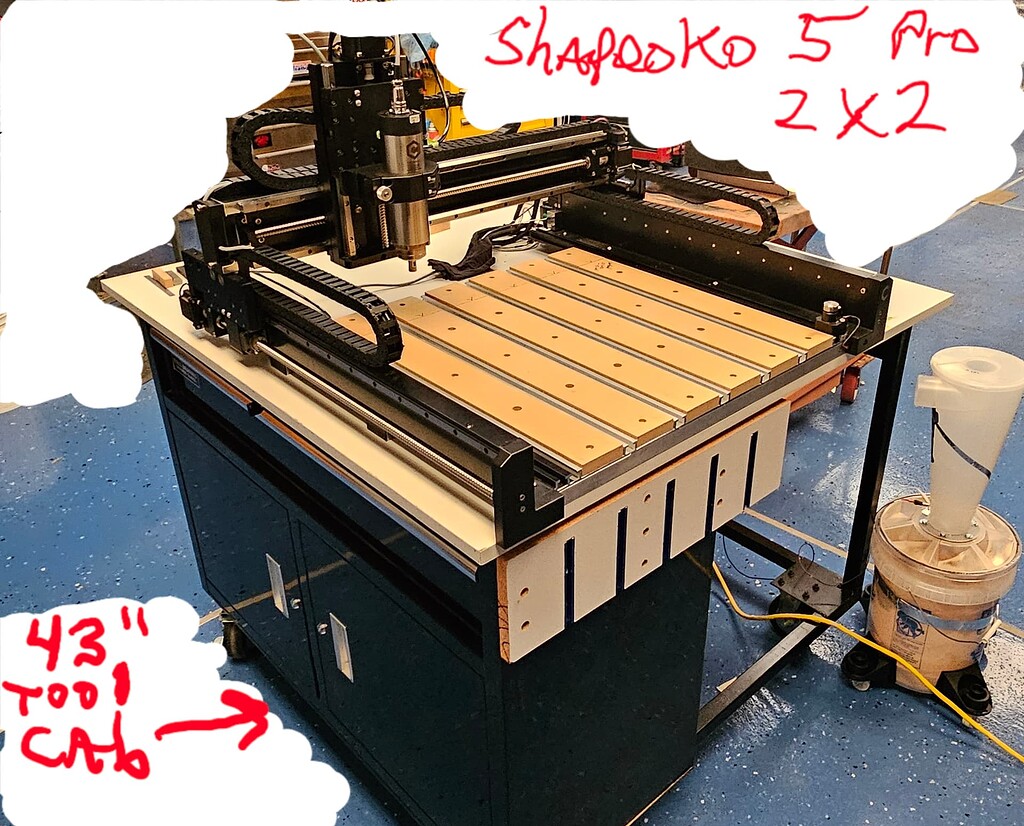 Side Table Setup Shapeoko 5 Pro for End Work or Large Parts