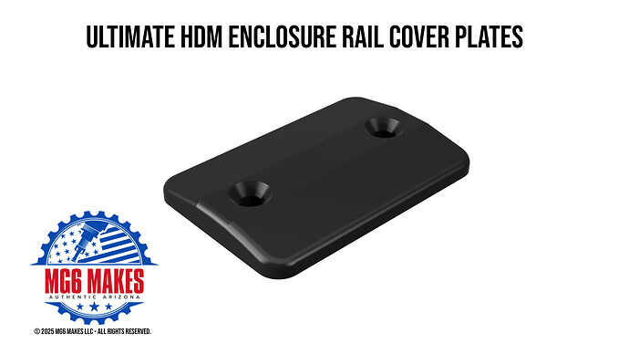3DP Rail Hole Cover Plates v3