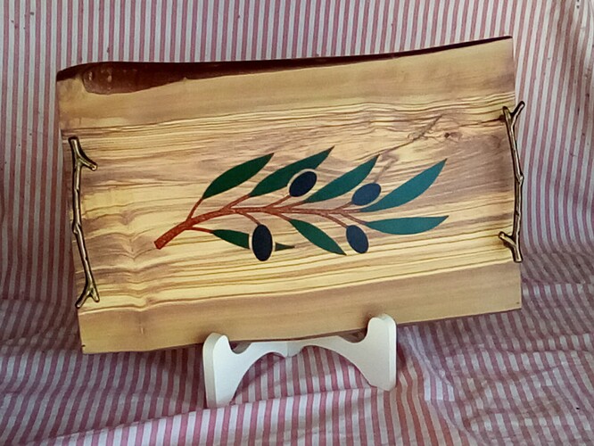 Olive Branch on Olive wood