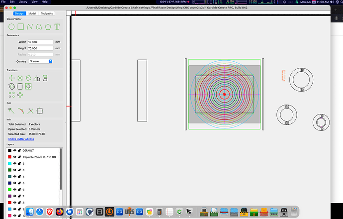 after clicking on vector