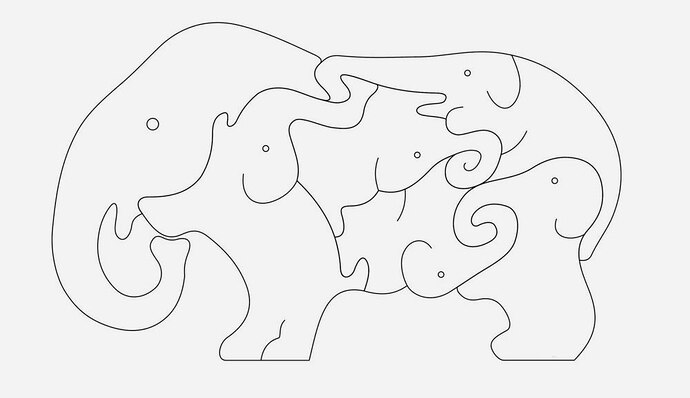 elephant-animal-jigsaw-puzzle-laser-cutting-template-free-vector