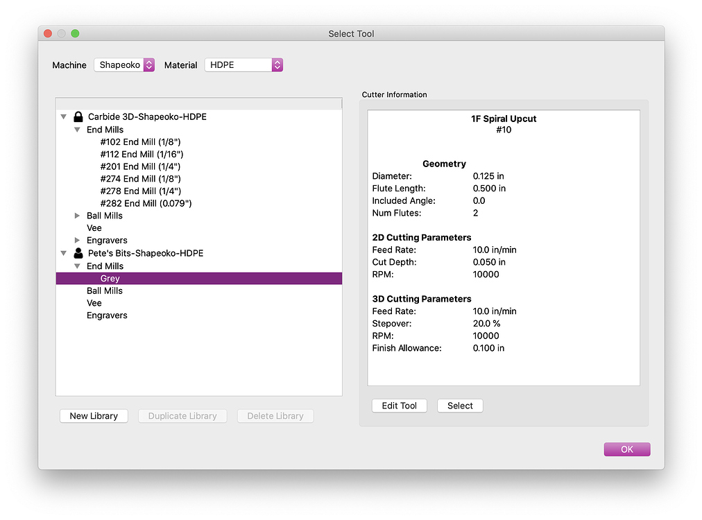 Adding/editing Tool Library Carbide Create Carbide 3D Community Site