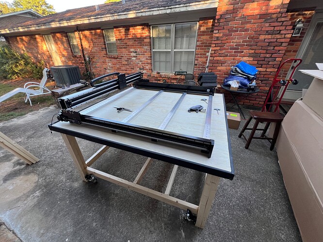 CNC side view assembled frame