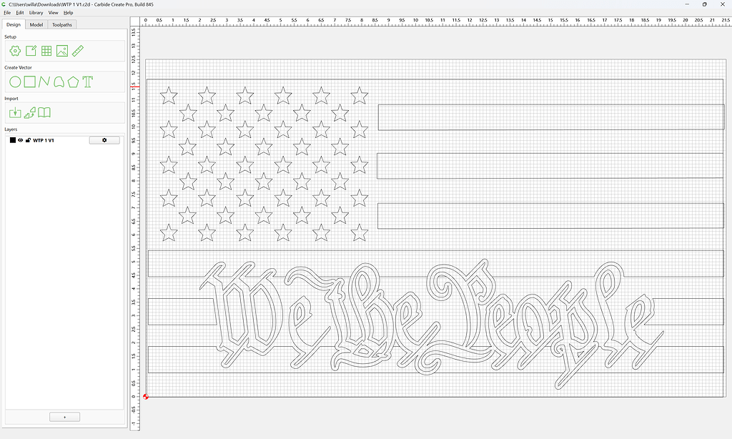 Offsey Letters V-carve Letters Offset from background design - Tutorials - Carbide 3D ...