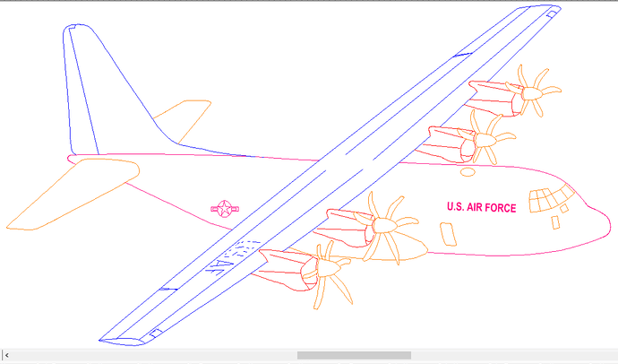 C-130 Line Drawing - 3