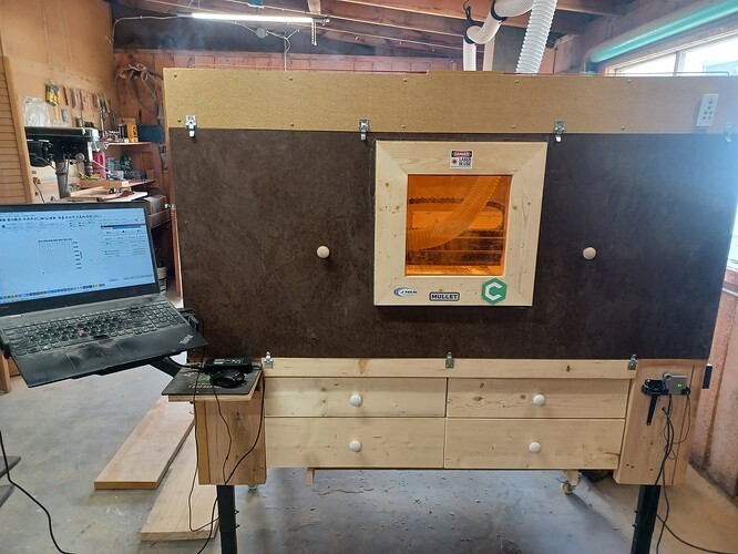 Front of CNC with Laser Shield