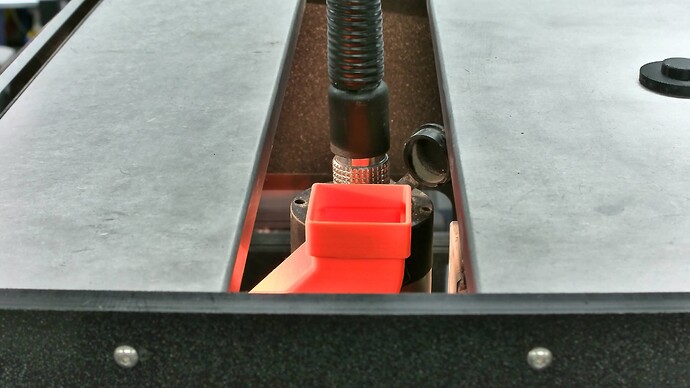 View through the slot.