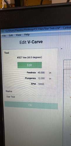 Vcarve Settings