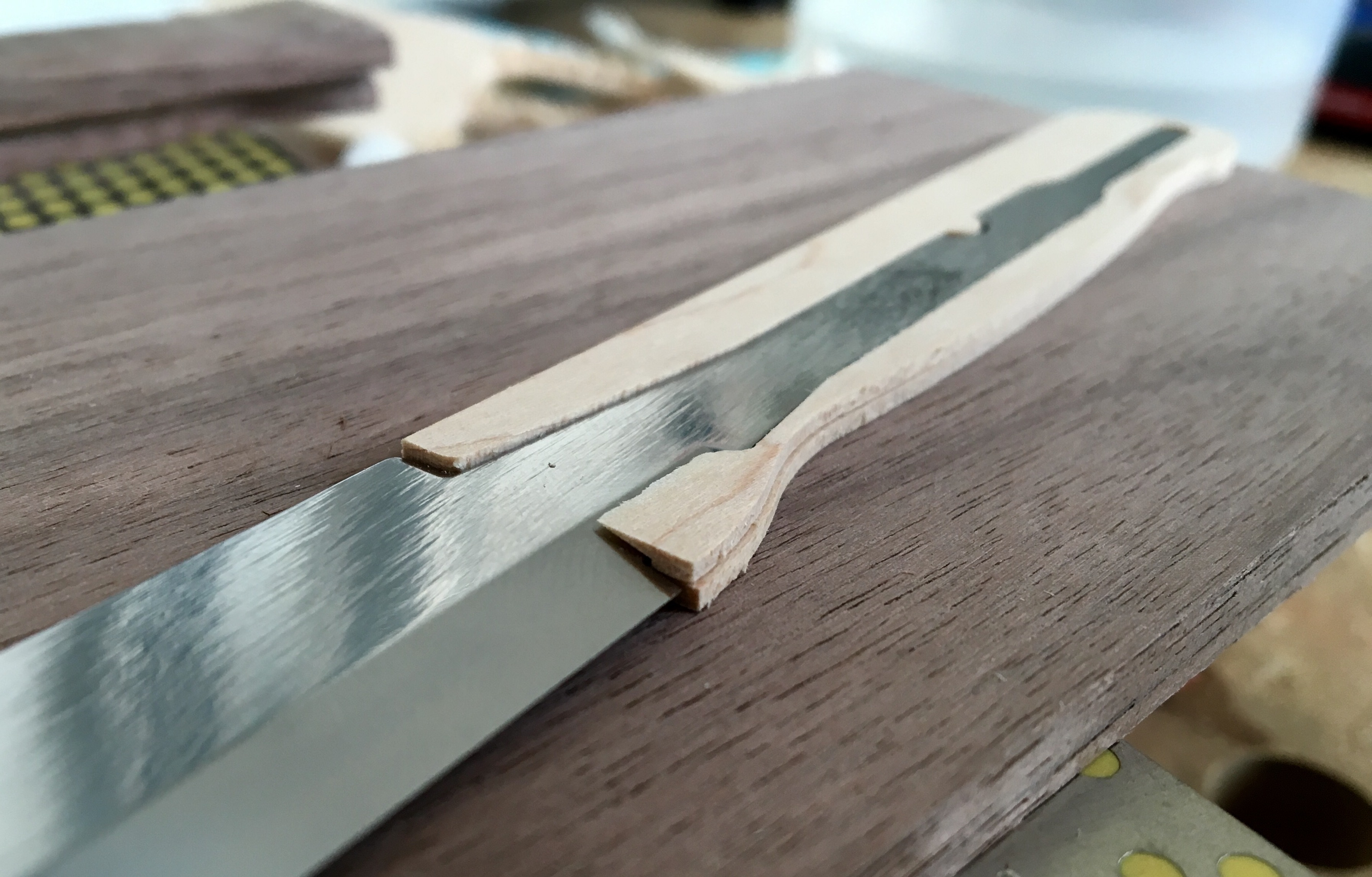 3D Color Knife Making wood material 120/155 Knife DIY tools Making Knife  handle material high