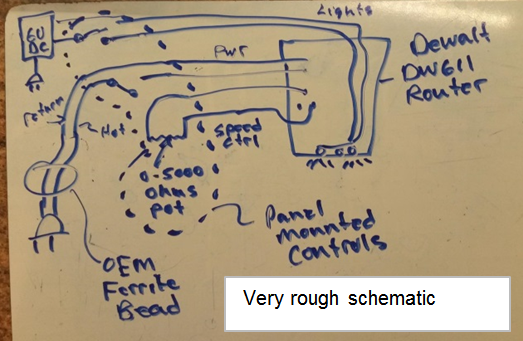 SO3 How to mod the Dewalt DW611 for remote speed light and power