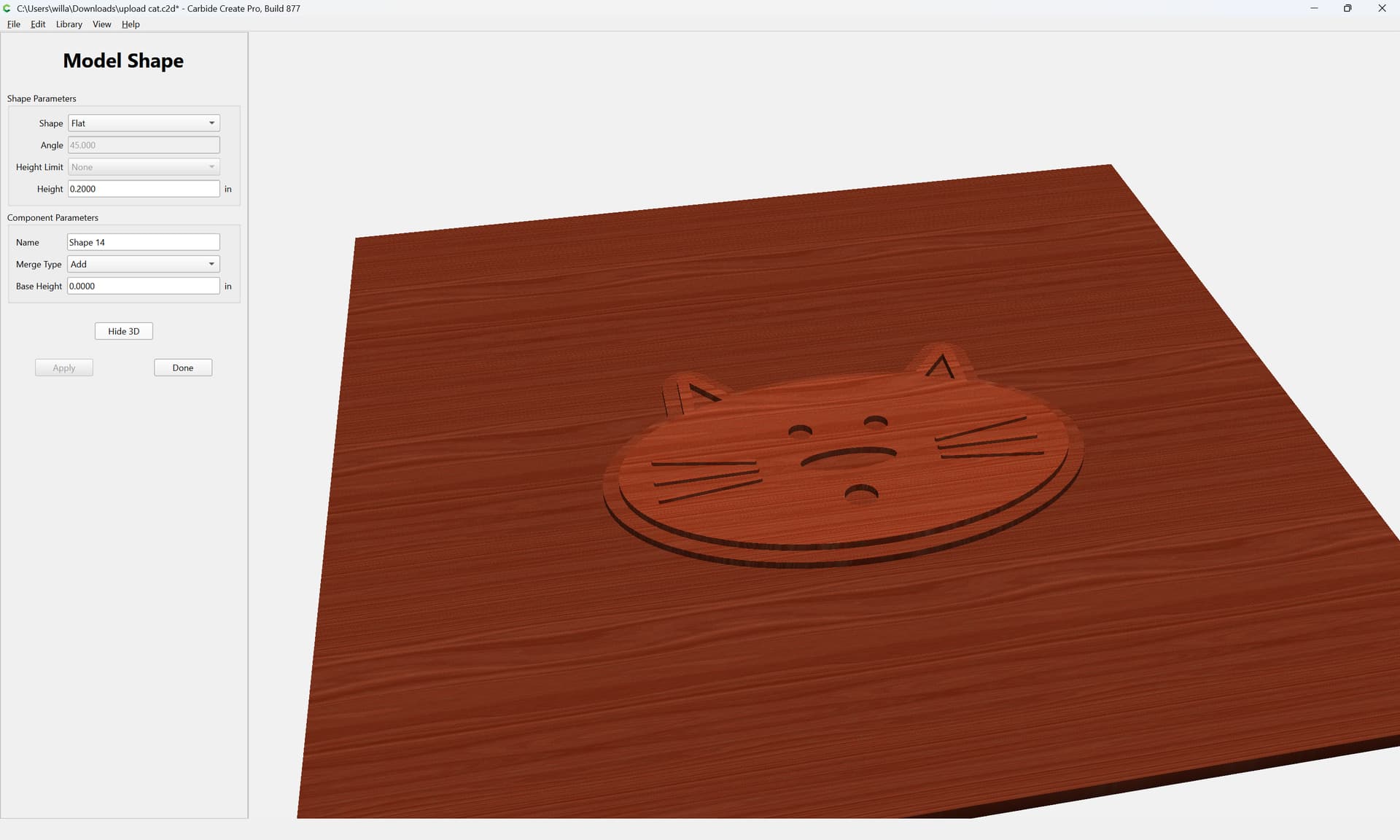 Trouble with modeling - Software - Carbide 3D Community Site