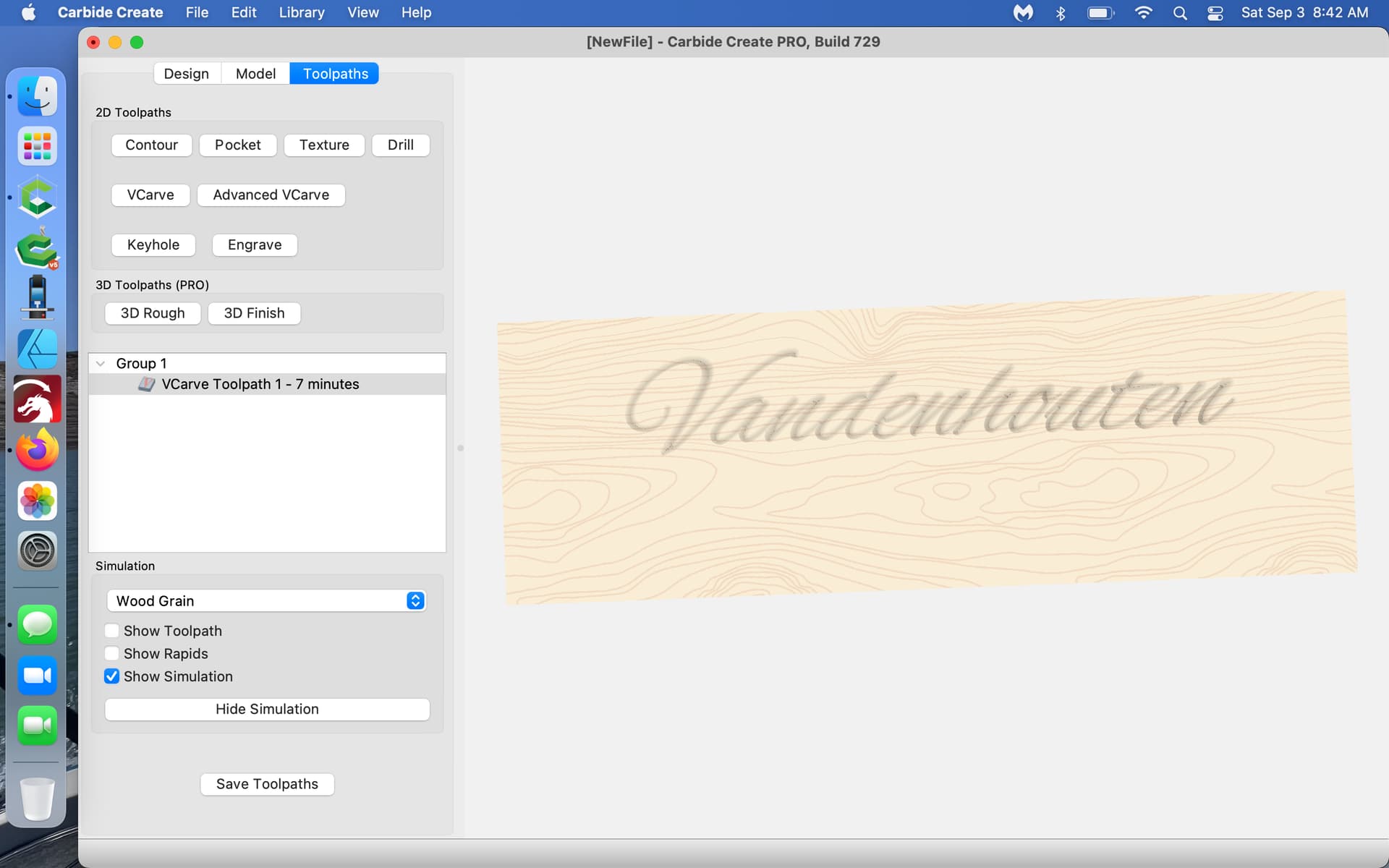Name sign made in script print - Carbide Create - Carbide 3D Community Site