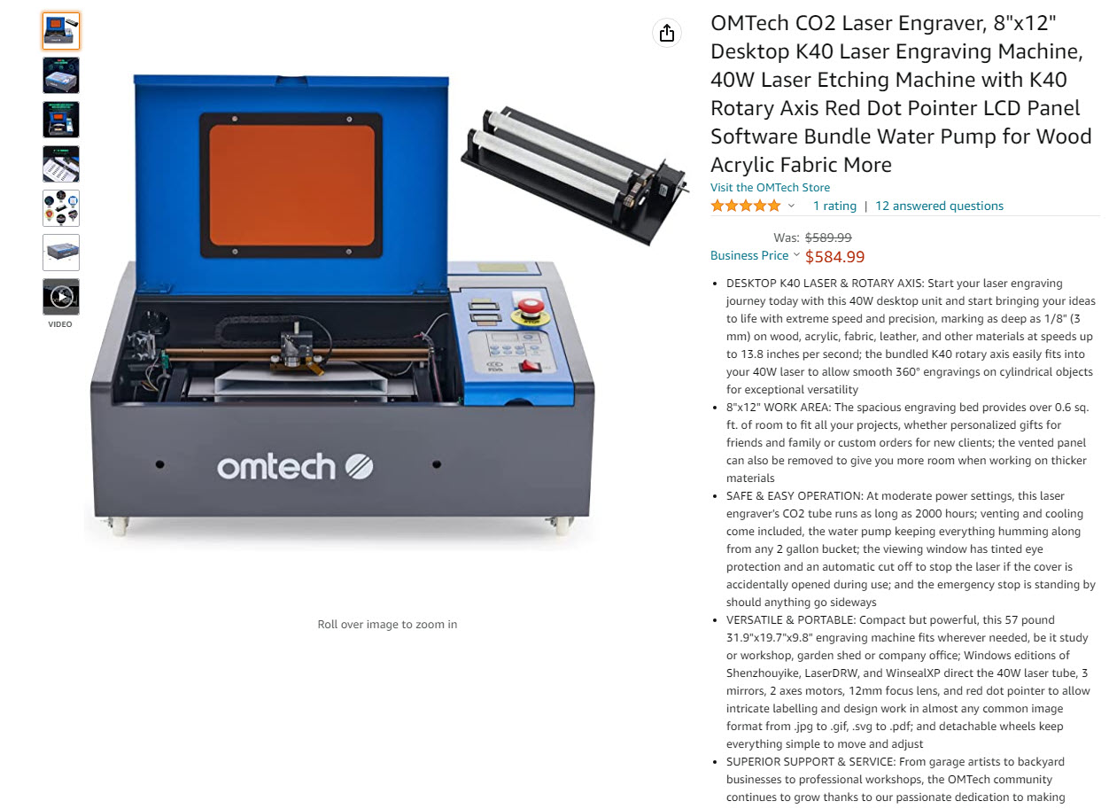 40W CO2 Laser Engraver - Laser Engravers & More - OMTech – OMTech