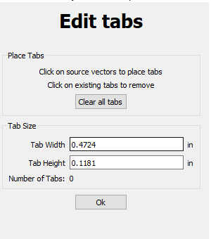 Screenshot of drawing - tabs