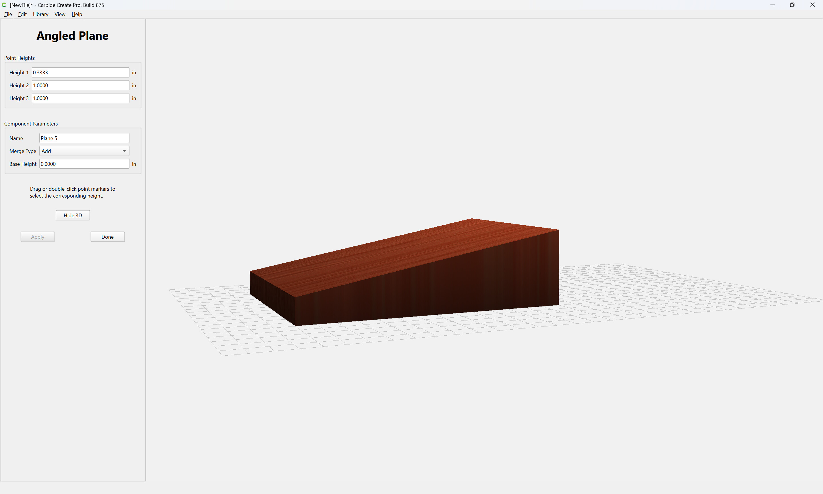 Angled Plane - how to use it - Carbide Create - Carbide 3D Community Site