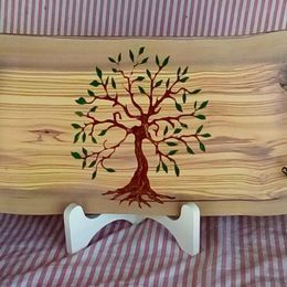 Natural Edge Cutting Board with Inlay