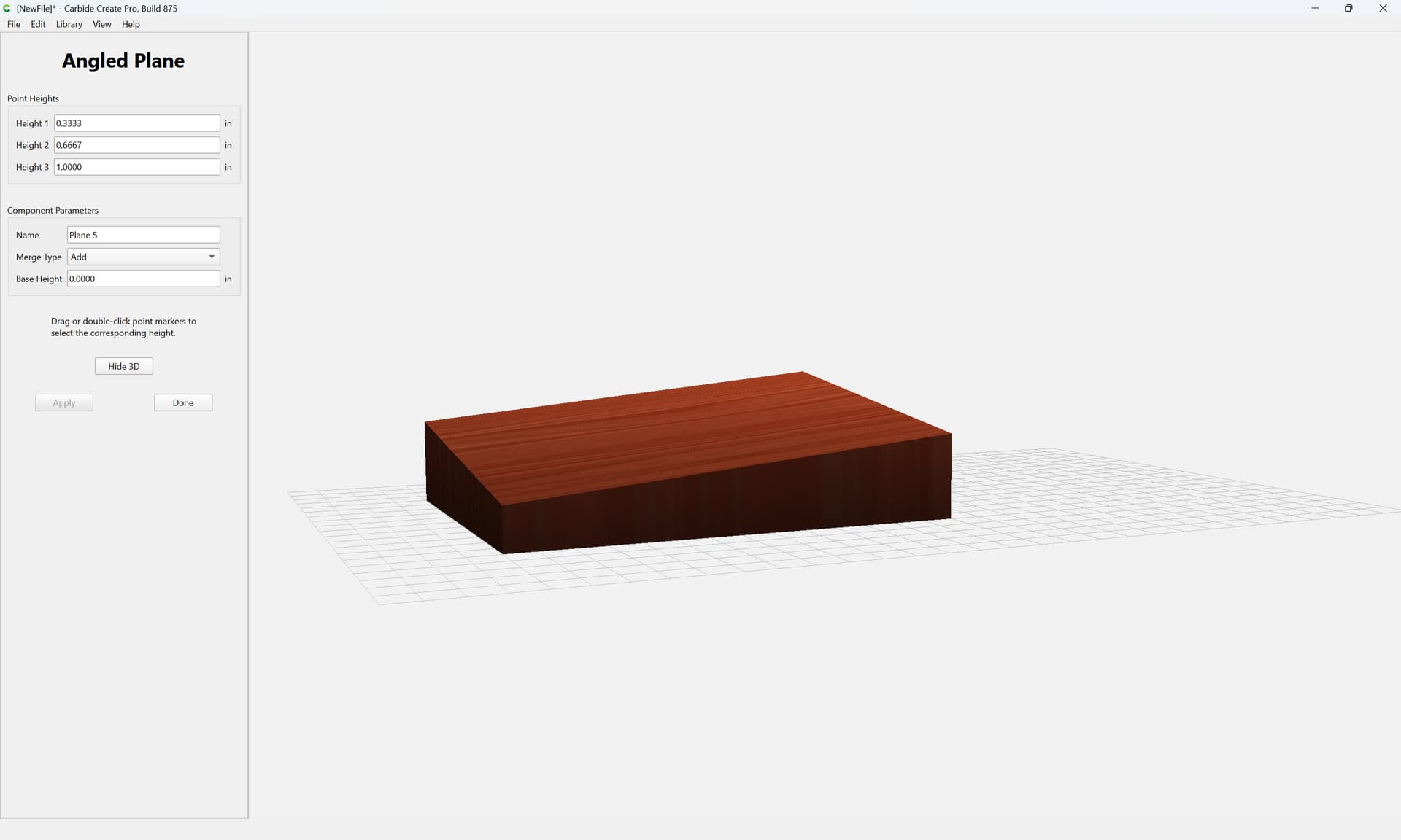 Angled Plane - how to use it - Carbide Create - Carbide 3D Community Site