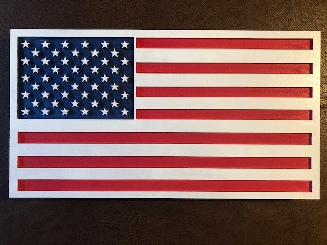 Flag Sign made with PVC Board Gallery Carbide 3D Community Site