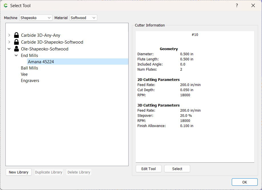 Shapeoko 4 XXL + Amana 45224 1/2" MDF Feeds and Speed? CNC Machines
