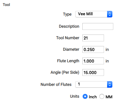 Programming Custom V-Bit Parameters - Shapeoko - Carbide 3D Community Site