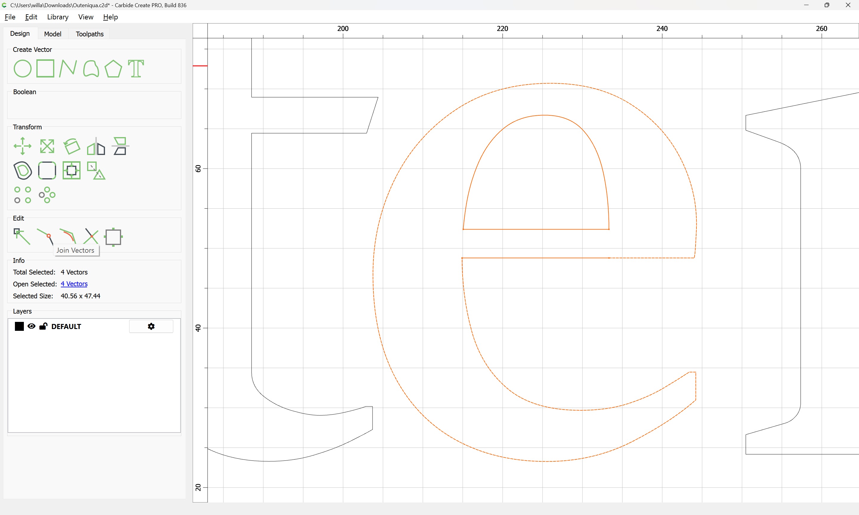 Carbide Create Font Examples Fixing a problem in a font - Tutorials - Carbide 3D Community Site